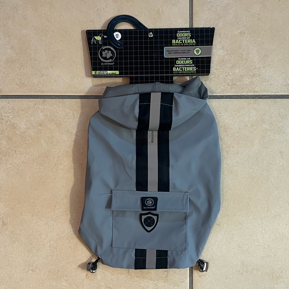 ⚡️Silver Paw Dog Raincoat - X-Small